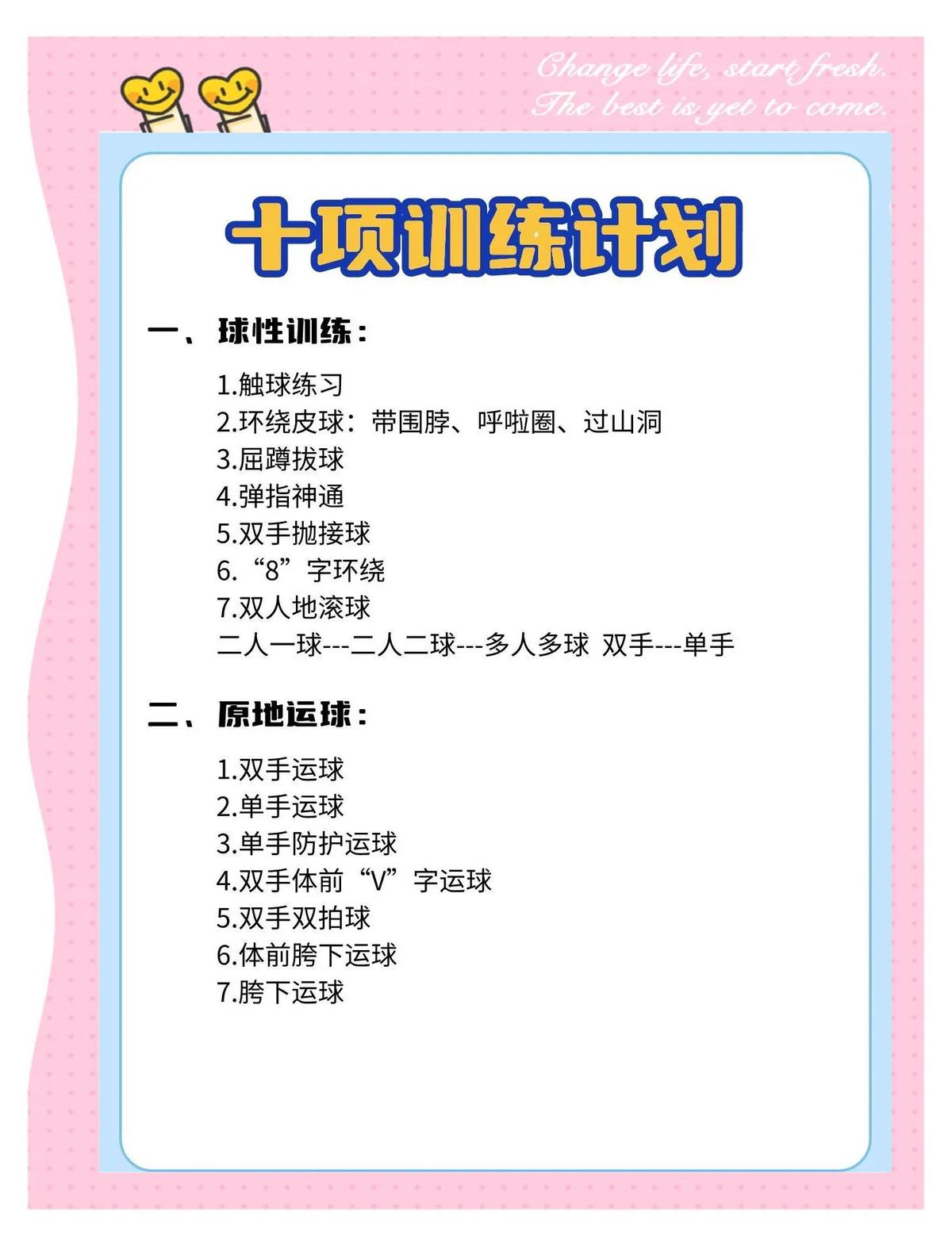篮球训练名称